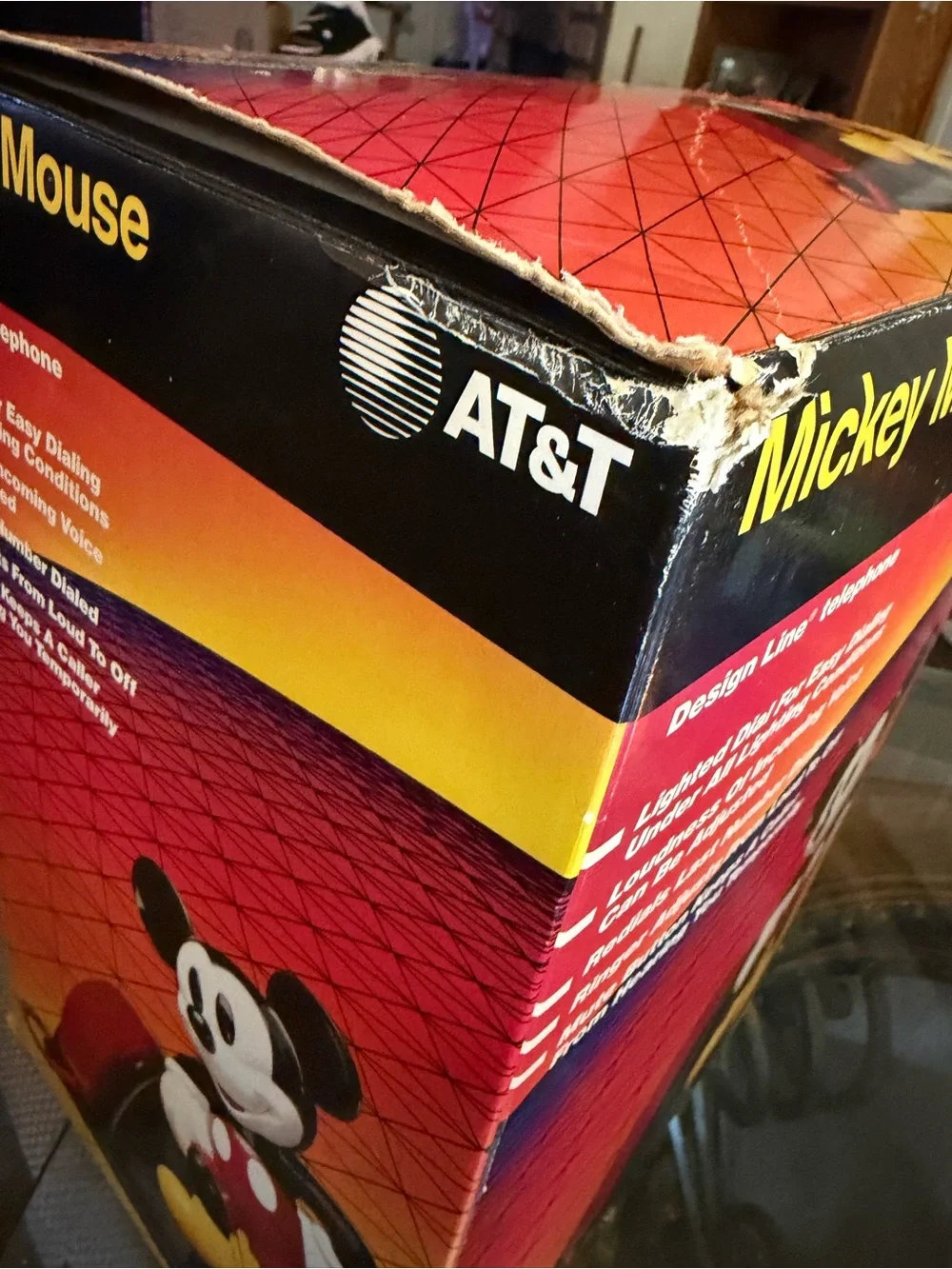 Mickey Mouse Red Corded Desk Telephone by AT&T